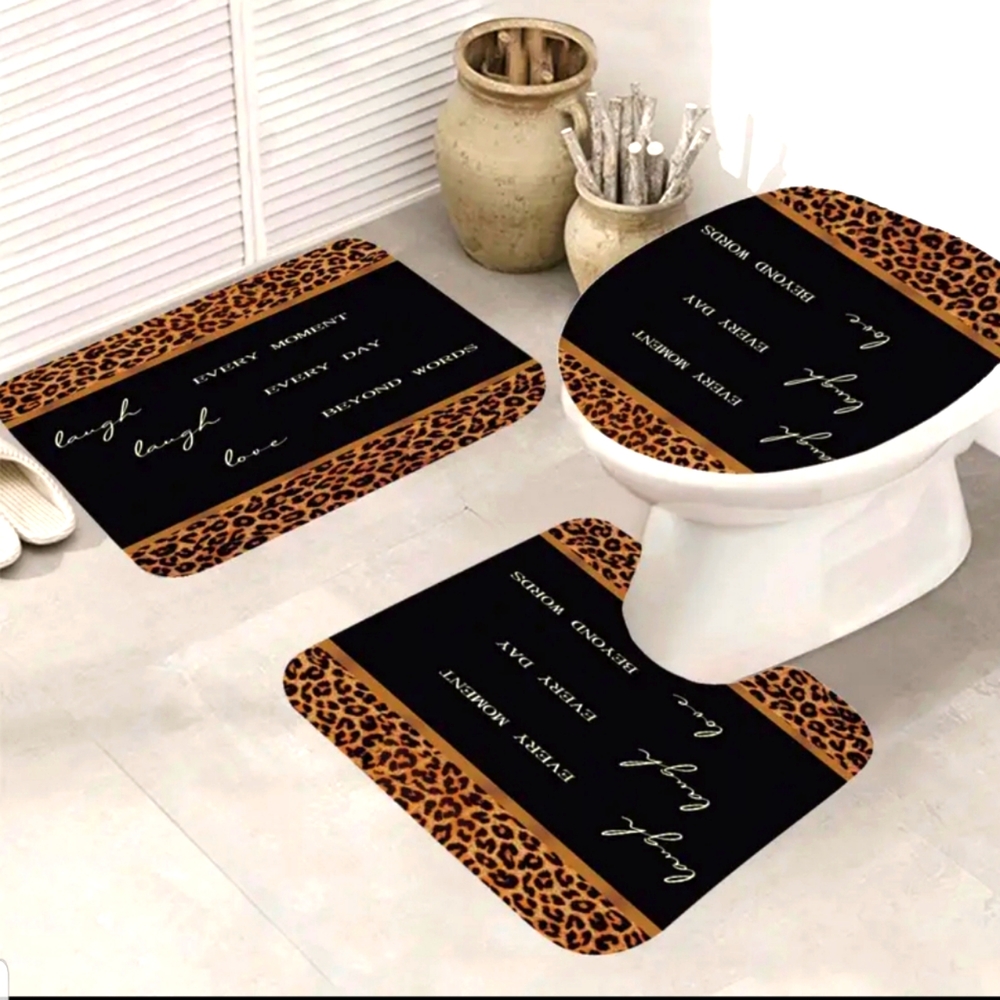 - 3-Piece LAUGH LAUGH LOVE Bath Set